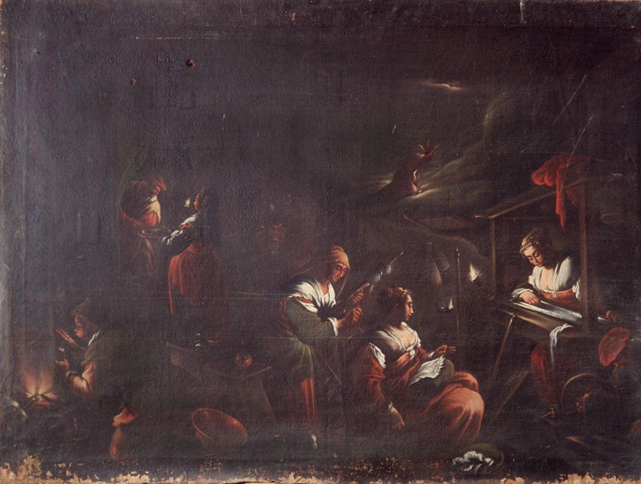  86-filatrici, arrotino, figura in preghiera -Palazzo Pitti-Firenze